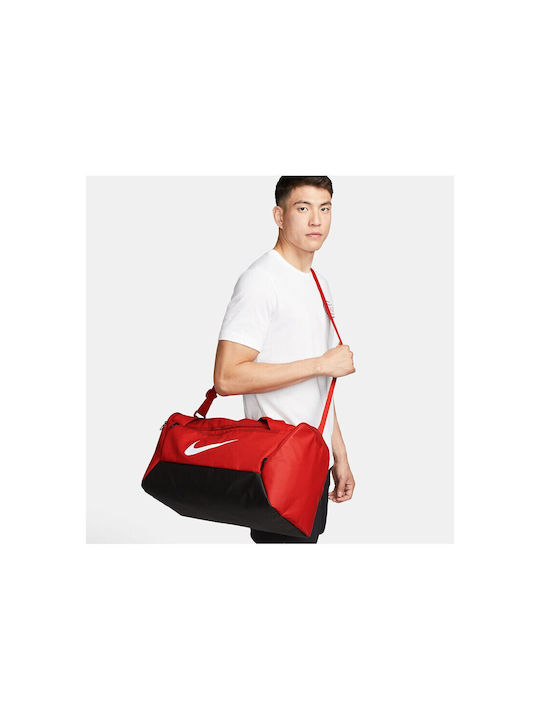 Nike Brasilia Ανδρική Τσάντα Ώμου για Γυμναστήριο Κόκκινη