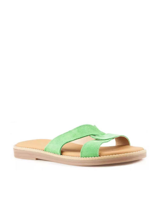 Laura Ferragni Women's Flat Sandals in Green Color