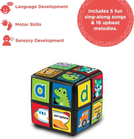 Vtech Aktivitätswürfel Interactive Toy Educational Cube 7.5 X 7.5 X 7.5 Cm mit Musik und Geräuschen für 18++ Monate