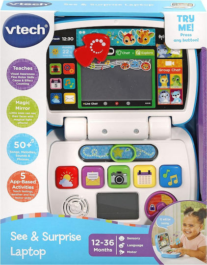 Vtech Βρεφικό Laptop-Tablet Interactive Toy Educational με Μουσική για 12+ Μηνών