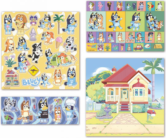 Sticker Set Totum Bluey 4 Pieces