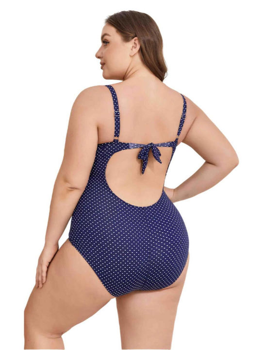 Pretty Lingerie Polka Dot Swimsuit Dark blue