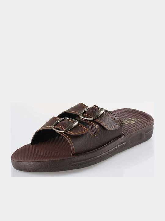 Ανδρικά Σανδάλια σε Καφέ Χρώμα