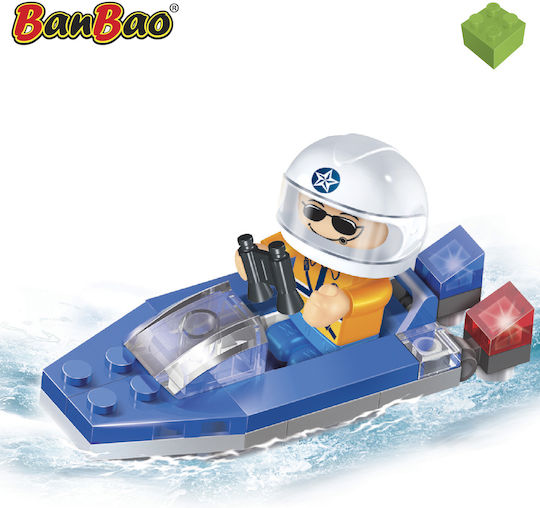 Banbao Cuburi De Construit Blue Boat Pentru 4+ Ani 19 Bucăți