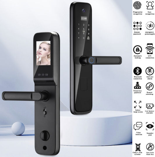 Electronic Lock in color Black with Connectivity Wi-Fi