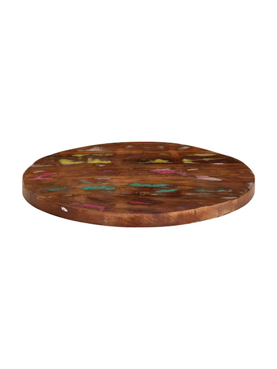 vidaXL Rund Tischoberfläche aus Massivholz Brown 40x40x1.5cm 370017 1Stück