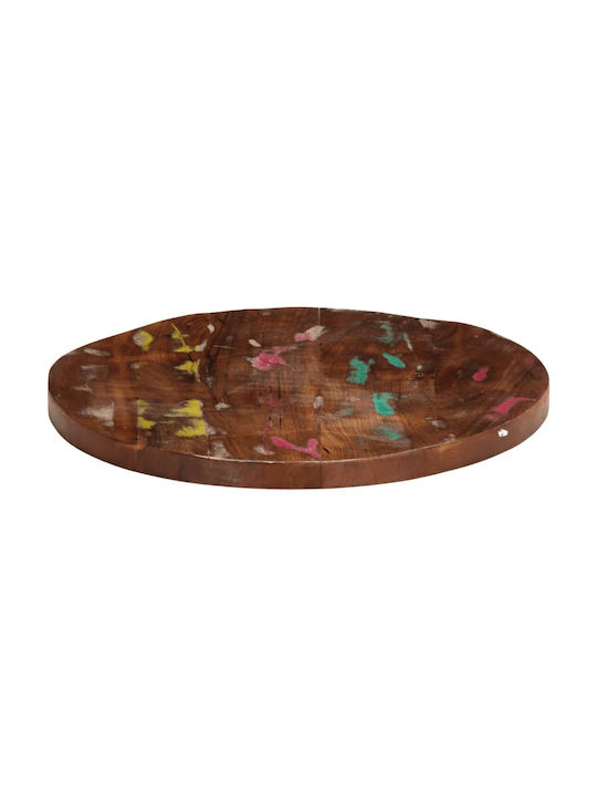 vidaXL Rund Tischoberfläche aus Massivholz Brown 40x40x1.5cm 370017 1Stück