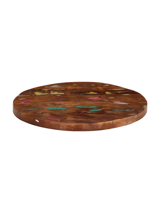 vidaXL Rund Tischoberfläche aus Massivholz Brown 50x50x1.5cm 370020 1Stück