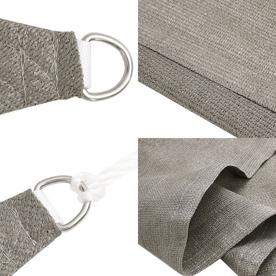 vidaXL Open Rectangular Shade Sail Gray 6x7m 160gr/m²