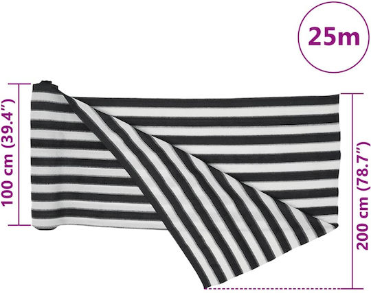 vidaXL vidaXL Schattierungsnetz Grau in Rolle 2x25x25m 75gr/m²