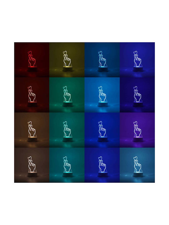 Dekorative Lampe 3D-Illusion Weiß