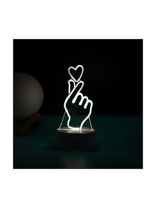 Dekorative Lampe 3D-Illusion Weiß