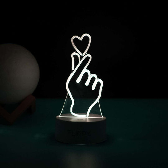 Dekorative Lampe 3D-Illusion Weiß