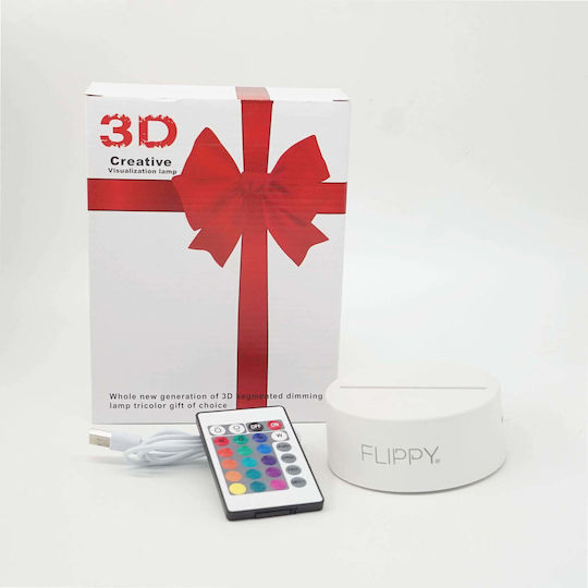Dekorative Lampe 3D-Illusion Weiß