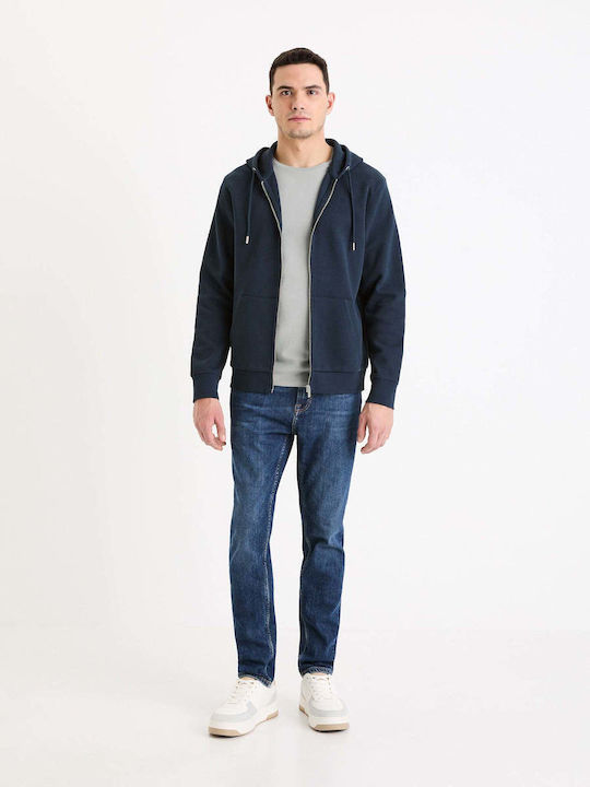 Celio Herren Sweatshirt Jacke Blue