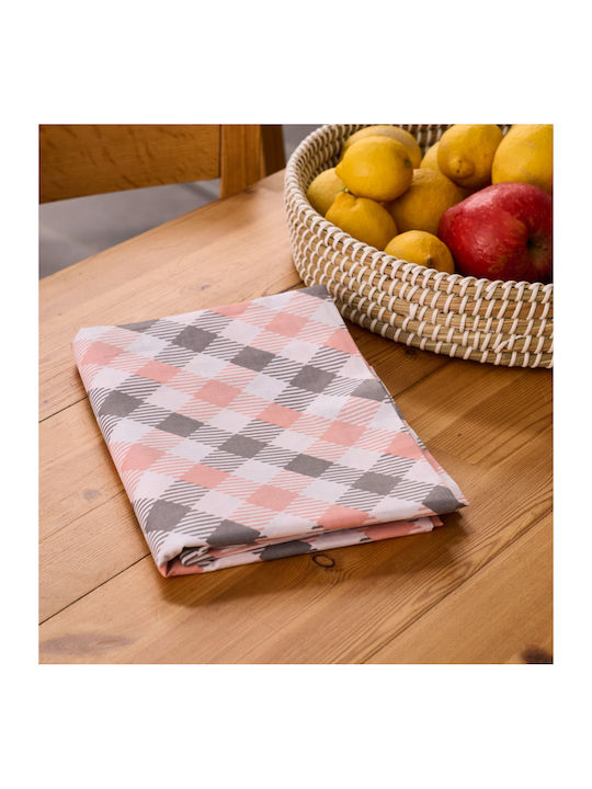Cokitex Tablecloth Quadri Peach 140x180cm