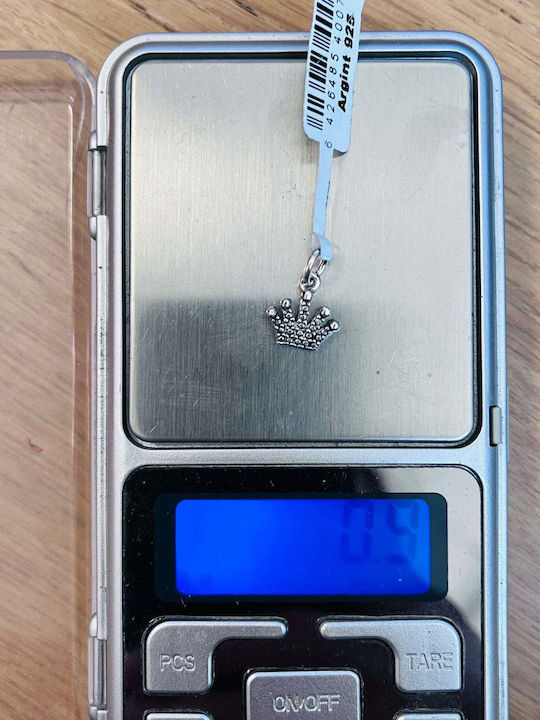 925 Silver Pendant Jolie Silver Crown Model 15 X 10 Mm 0.9 G