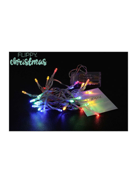 10 Lichter LED 1m. Batterie in Zeichenfolge