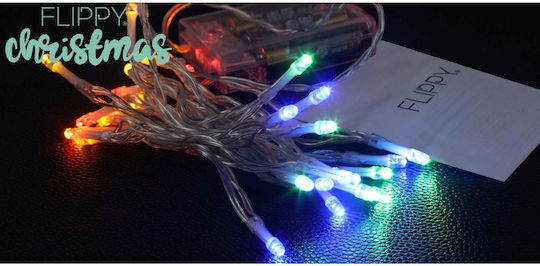 10 Λαμπάκια LED 1μ. Πολύχρωμα Μπαταρίας σε Σειρά