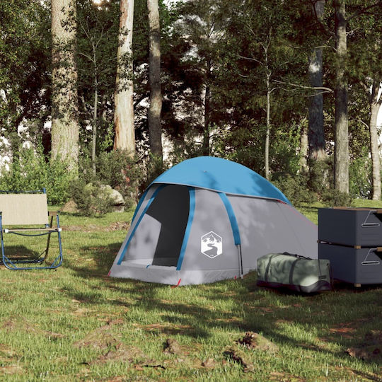 vidaXL Camping Tent Igloo Blue for 1 Person 130x250x97cm