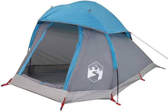 vidaXL Camping Tent Igloo Blue for 1 Person 130x250x97cm