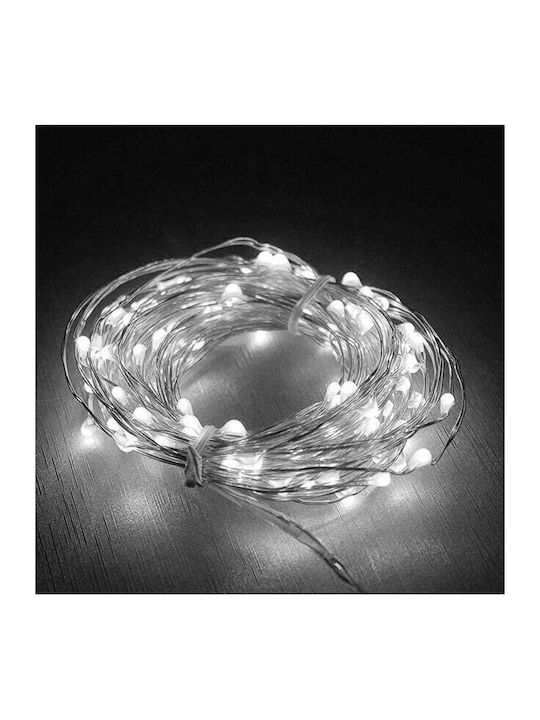 100 Lights LED 10m. White USB in String 1pcs