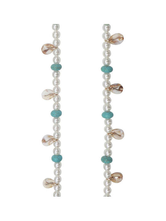 Aiden La Coque Francaise Pearl Bead Turquoise Necklace