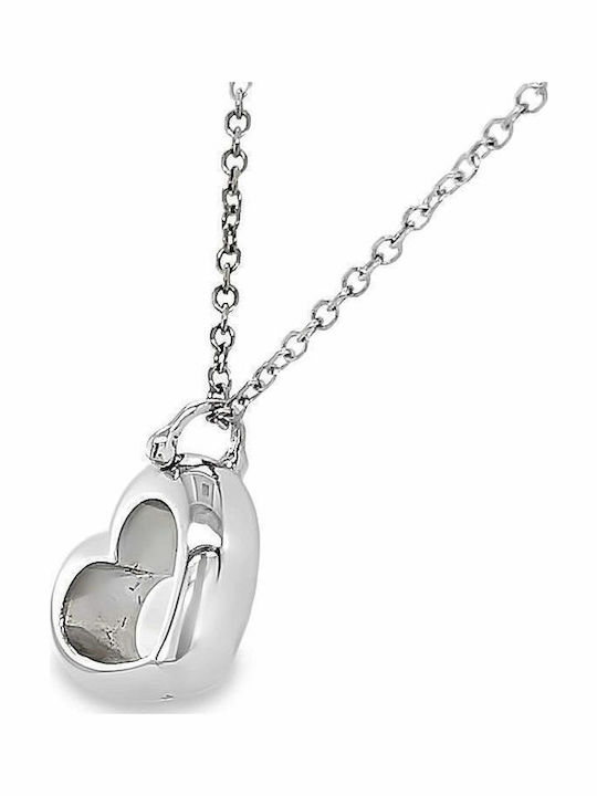 Xryseio Heart Charm in 18k White Gold