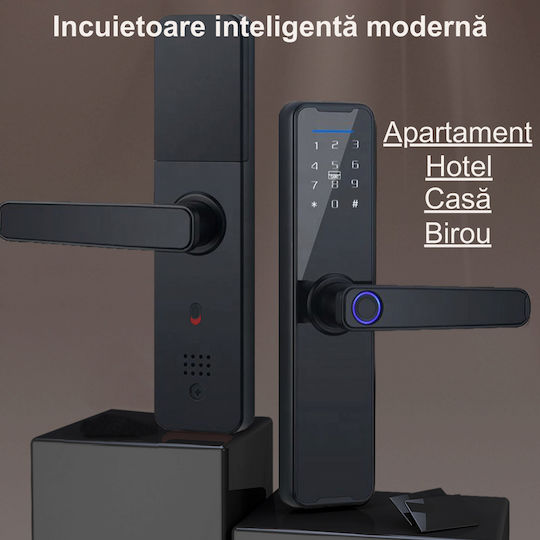 Electronic Lock in color Black with Connectivity Wi-Fi