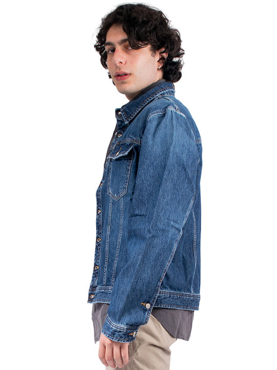 Staff Herrenjeans Jacke Blau