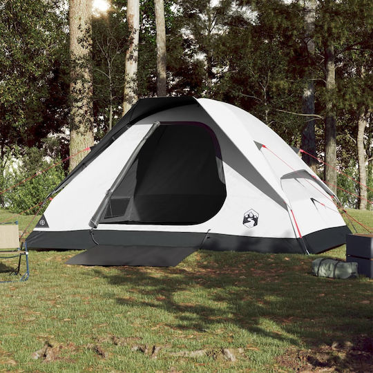 vidaXL Campingzelt Igloo Weiß mit Doppeltuch für 4 Personen 274x213x150cm