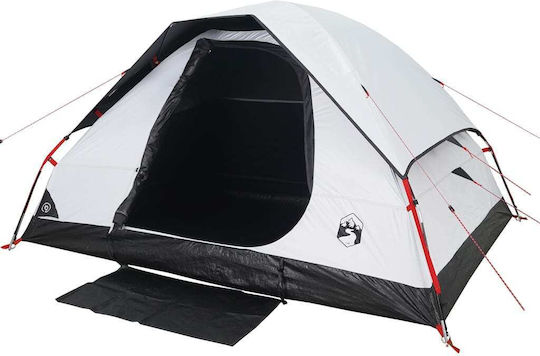 vidaXL Campingzelt Igloo Weiß mit Doppeltuch für 4 Personen 274x213x150cm
