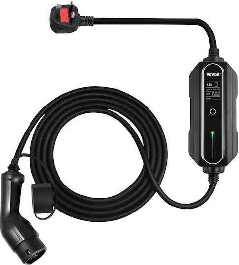 Vevor Tragbar Elektroauto-Ladestation 3kW mit Integriertes Kabel Typ 2 (SX23KW10M220V15KGV2)