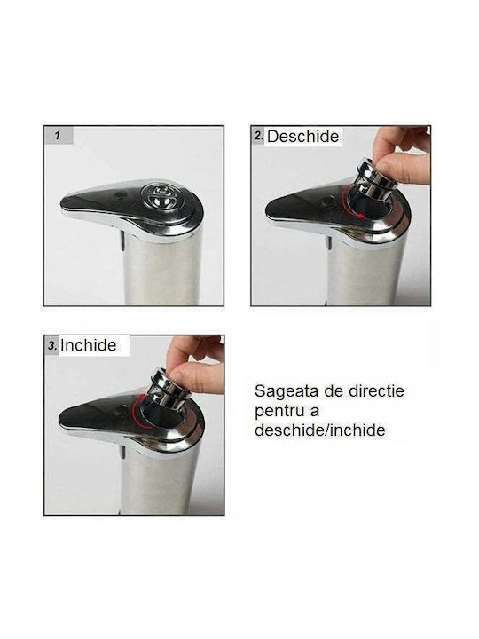 Dispenser Bucătărie din Oțel Inoxidabil cu Distribuitor Automat Gri 250ml