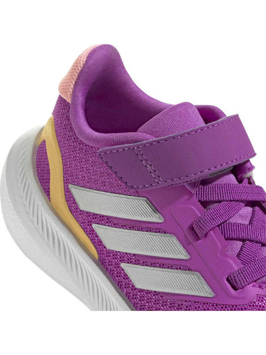 Runfalcon 5 Runfalcon 5 Kids Sports Shoes Running with Hoop & Loop Closure Purple Burst / Silver Metallic / Semi Spark