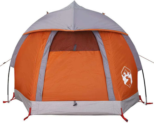 vidaXL Camping Tent Igloo Gray for 1 Person 244x122x91cm