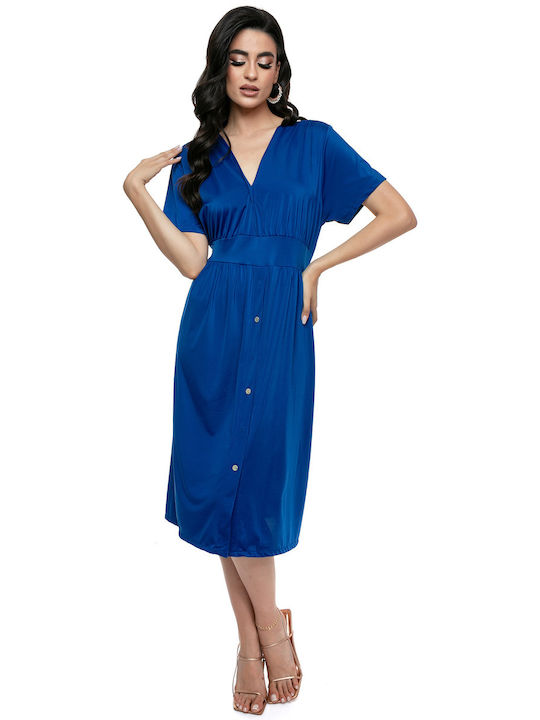 Blue Rua Elastic Jersey Dress