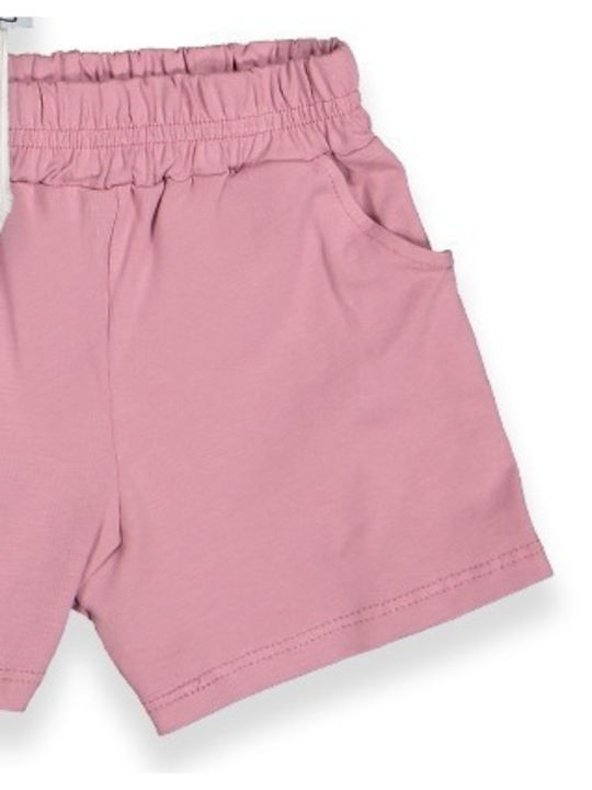 Trendy Shop Kinder Set mit Shorts Sommer 2Stück Rosa