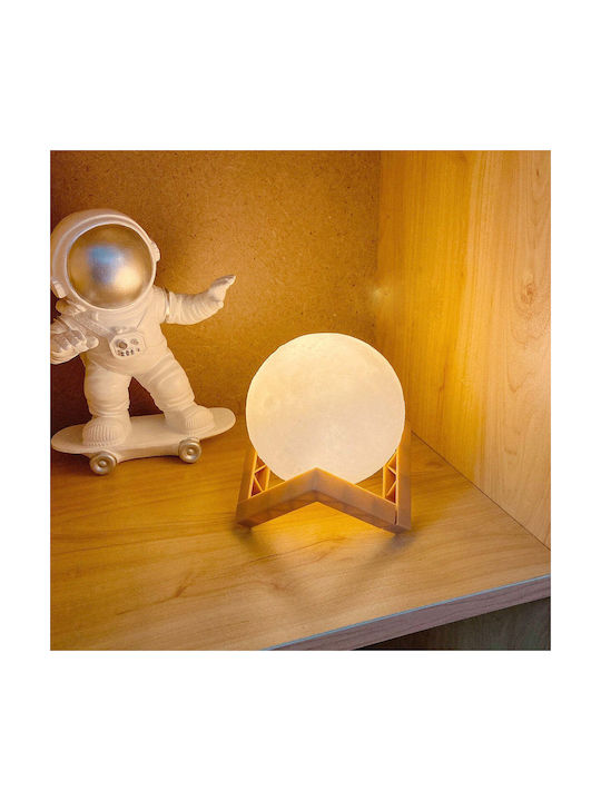 Διακοσμητικό Φωτιστικό LED Θερμό Λευκό Moon Light 10x10εκ.
