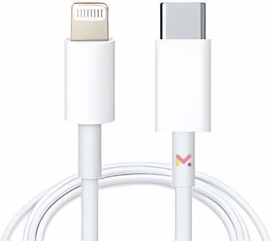 Set 3 Cabluri de Încărcare și Date Mercaton Tip-c Lightning Alb 2a Viteză 10 Gbps 1 M