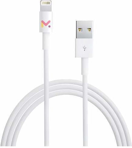 Set 2 cabluri de date Mercaton de încărcare 1 X Type-c Lightning 1 X Usb Lightning Alb 2a 1m