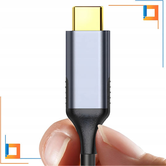 USB 2.0 Cable USB-C male - 3.5mm Γκρι 1m CO2-0013