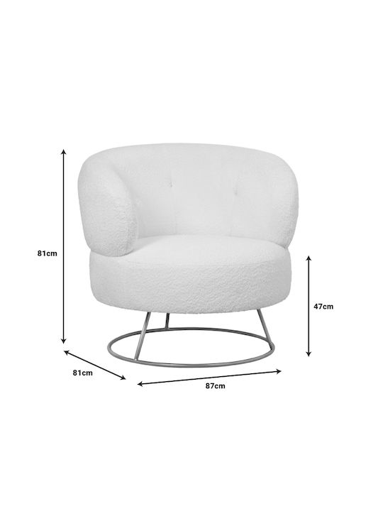 Connie Sessel Beige 87x81x81cm