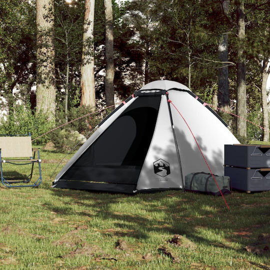 vidaXL Cort de Camping Igloo Alb pentru 4 Persoane