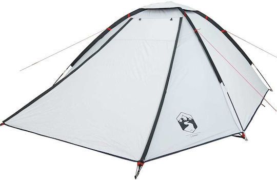 vidaXL Cort de Camping Igloo Alb pentru 4 Persoane
