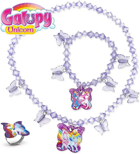 Set de bijuterii pentru copii Craze Galupy Unicorn 3 piese