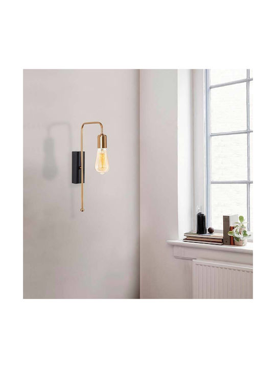 Pakketo Futura Modern Lamp Wall with Socket E27 Gold 45x22x6cm