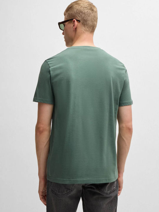 Hugo Boss Men's Short Sleeve T-shirt Open Green