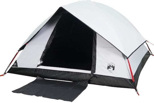 vidaXL Camping Tent Igloo White for 4 People 215x213x149cm