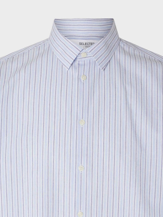 Selected Men's Regular Fit Striped Shirt 16092787 Sky Blue